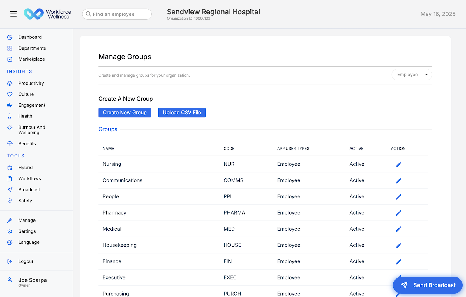 Central – Workforce Wellness